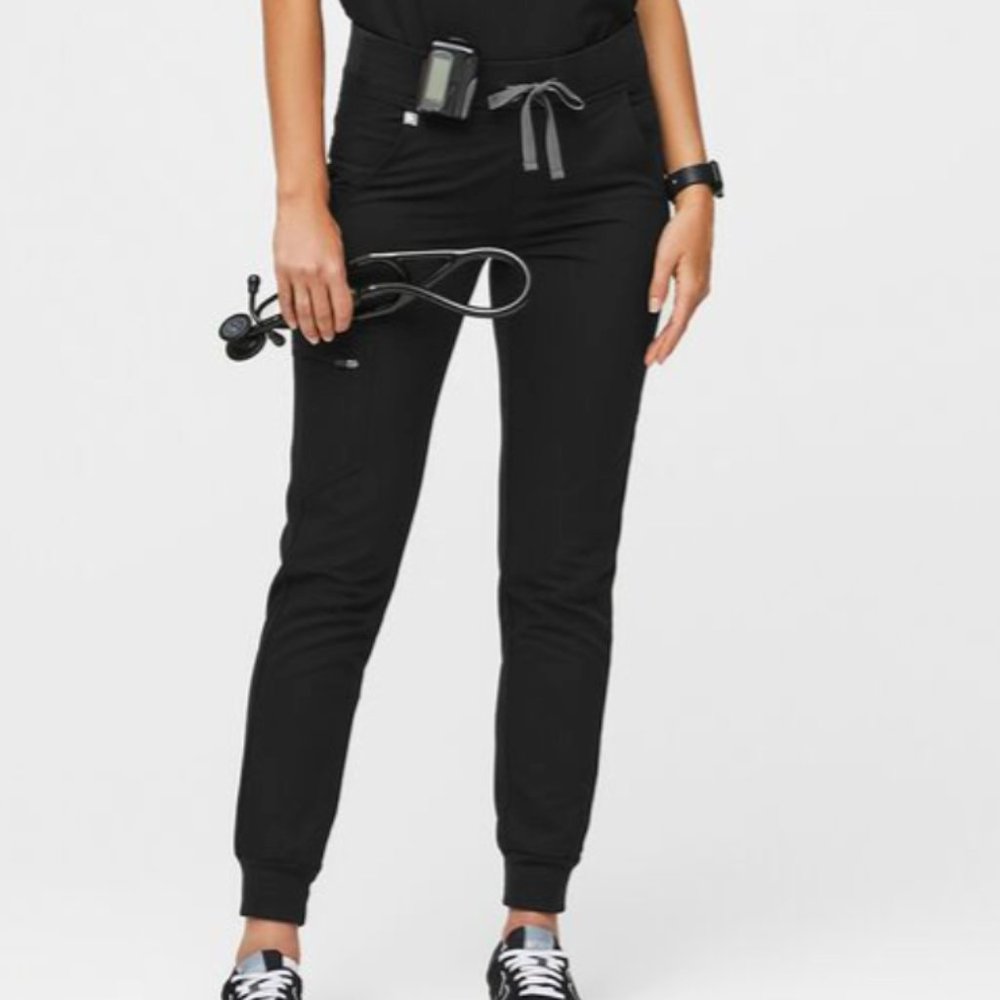 Figs Zamora Women's Small Black Drawstring Jogger Style Scrub Pants